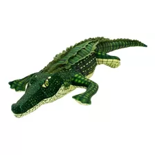 Crocodilo Verde Realista 94cm Pelúcia Lindo Grande