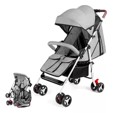 Carriola Con Baston Bebés Reclinable Plegable Con Mosquitero