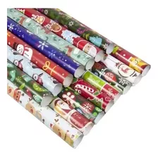 10 Papel De Regalo Navidad, Pliego De 100x70 Surtidos