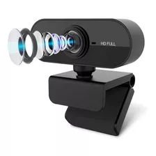 Webcam Full Hd 1080x1920 Usb Câmera Computador Microfone Cor Preto