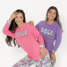 Pijama Mujer Invierno Perritos 1 Al 5 Piache Piu 596