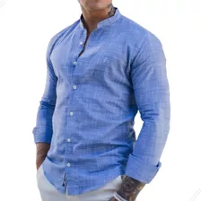 Camisa Masculina Linho Branca Slim - Pronta Entrega