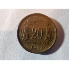 Moneda Chile 20 Centavos 1953 (x1121