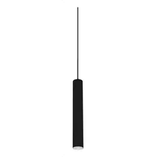 Lampara Techo Colgante Tubular Minimalista 35cm A/dicro Led Color Negro