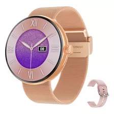 Reloj Smartwatch Mini Rosa Mujer Amoled Llamadas Presion Hd