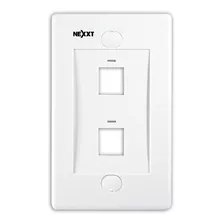 Faceplate Nexxt De 2 Puerto Rj45 De Pared Cat5e 6 6a Blanco