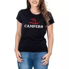 Camiseta Feminina Campero Manga Curta Preta