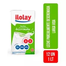 Leche Parcialmente Descremada Ilolay Larga Vida 1 Lt X 12 Un