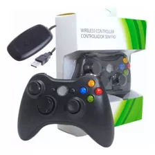 Controle Sem Fio Preto Compatível Com Xbox 360 Pc Joystick