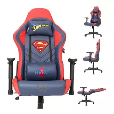 Cadeira Gamer Superman Dc Profissional Com Braço Ajustável