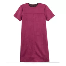 Vestido Feminino Em Suede Marialícia Bordô