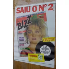 Antigo Cartaz Banca Revista Bizz Madonna N 2 - Setembro 1985