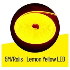 Neon Led Flexible 12v 5mt Exterior 120led/mt Mayorled Color De La Luz Amarillo