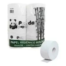 Papel Higiênico Rolão Celulose 8 Rolos Branco Macio Panda