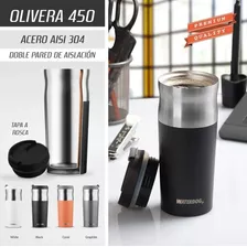 Vaso Termico Waterdog Olivera 450ml Acero Inoxidable Color Negro Oliver450