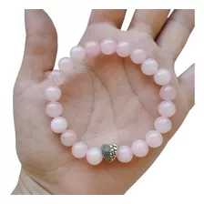 Pulsera Piedra Natural Cuarzo Rosa