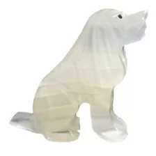 Escultura Diseño De Perrito Artesanal Onix Para Decoración