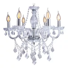 Lustre Pendente Candelabro Cristal Sala France Nice 6 Lâmp