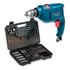 Furadeira De Impacto Bosch 110v Gsb 450 Re + Kit Ferramentas