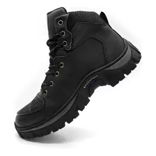 Bota Coturno Couro Impermeável Masculino Moto Tênis Trabalho