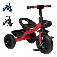 Triciclo Bicicleta Para Niños Infantil Cesta Cajuela Juguete Color Rojo
