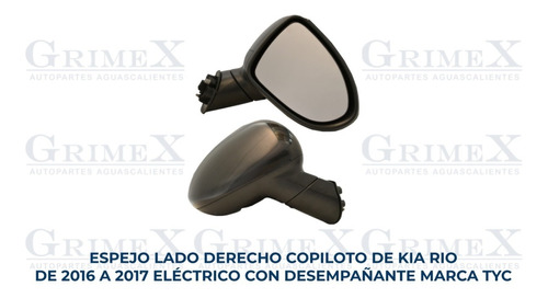 Espejo Kia Rio 2016-16-2017-17 Electrico C/desempaante Ore Foto 10