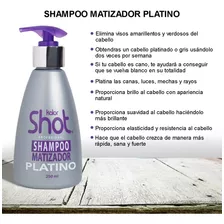 Shampoo Matizador Plata Cabello Platinado Kolor Shot 250 Ml 