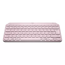 Teclado Bluetooth Logitech Master Series Mx Keys Mini Qwerty Inglés Internacional Color Rosa Con Luz Blanca