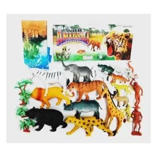 Kit Animais Selva De Borracha - Brinquedo Safari Infantil