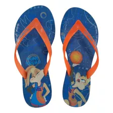 Chinelo Infantil Grendene Space Jam Ii Pop Azul/laranja