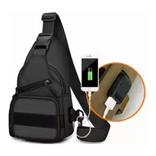 Bolso Banano Táctico Cruzado Bandolero Militar Carga Usb