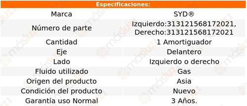 (1) Amortiguador Del Gas Der O Izq Caravan Dodge 96/00 Syd Foto 2