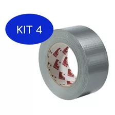 Kit 4 Fita Silver Tape 48mm X 50m - Produzido Na Inglaterra