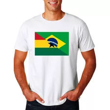 Camiseta Adulto Ou Infantil Bandeira Brasil E Gana Futebol