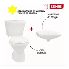 Combo Inodoro+lavamanos Combo De Baño Sanitario Sin Pedestal