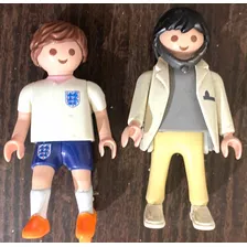 Boneco Playmobil Jogador Futebol Médico Clínico Antigo Usado