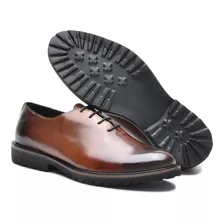 Sapato Masculinos Cla Cle Couro Oxford Brogue Relax Original