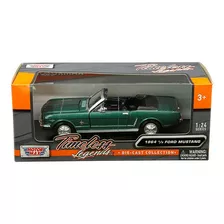 1964 1/2 Ford Mustang Convertible Verde Motormax Esc 1:24 Color Verde Oscuro