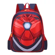 Mochila Infantil Juvenil Homem De Ferro Marvel Relevo 