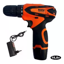 Parafusadeira Furadeira Sem Fio 16.8v Com 1 Bateria Bestfer 127v/220v