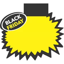 Cartaz Splash Black Friday 15x20 Cm - Com Aba 100 Folhas