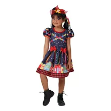 Vestido Betinha Infantil Luxo Rosa Festa Junina Arraiá 