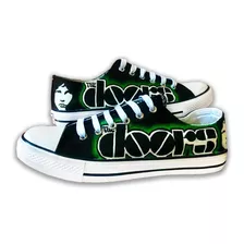 Tenis Pintado A Mano The Doors Rock Personalizados 01