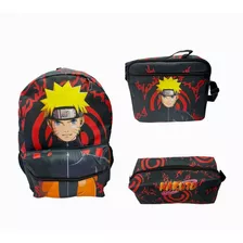 Kit Mochila Naruto Anime Tóquio Costa Juvenil Envio Hoje