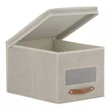 Caja Organizadora Tela 30x25x40 Cm Beige. Ropa, Juguetes, Hc