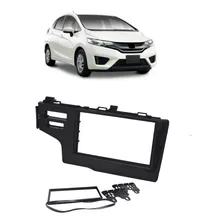 Moldura Painel Dvd 2 Din Mp5 Honda Fit 2015 A 2021 Black P