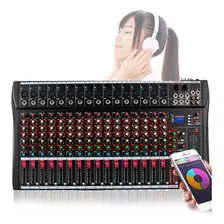 Mezcladora Mixer 16 Canales Bluetooth Usb Estudio Sonido