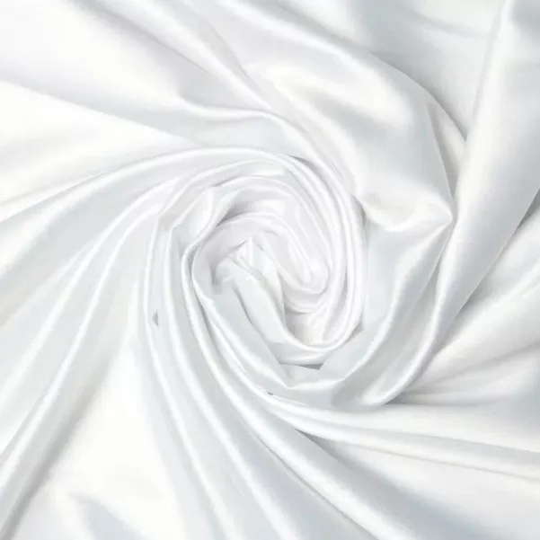 Tecido Cetim Liso Branco 100% Poliéster 1mt X 1,50mt