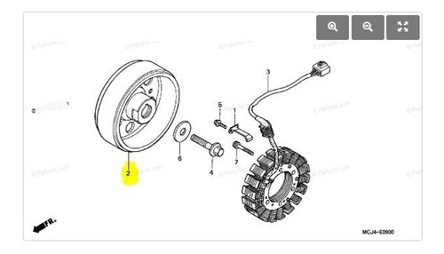 Magneto Honda Cbr929r 00-01 31110-mej-003 Foto 2