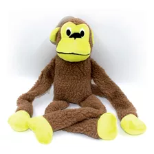 Mordedor Pet Brinquedo Pelúcia Macaco Grande Apito Som 46 Cm